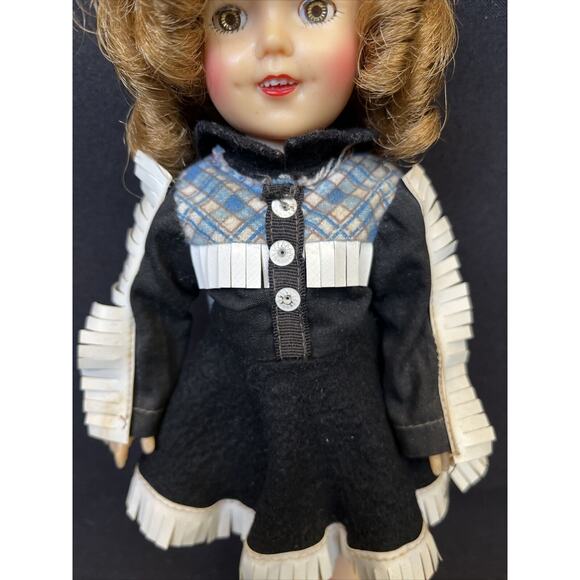 12” Vintage Shirley Temple Doll Tagged Western Dress RARE BLUE YOKE +Two Dresses - Picture 5 of 14